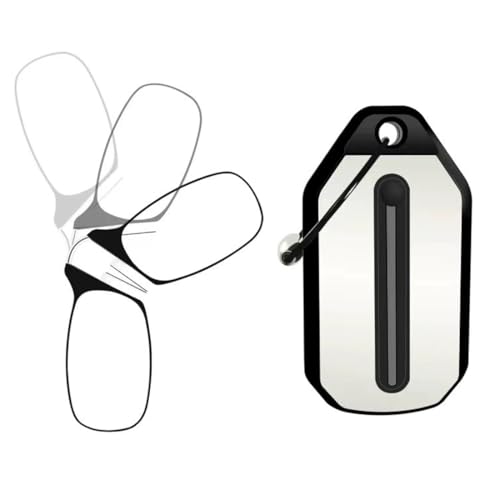 VPOUERY EIH1 Mini Reading Glasses Nose Clip Compact Vision Aid Men and Women Non-Slip Reading Glasses (Black 1.5 Dioptres) von VPOUERY