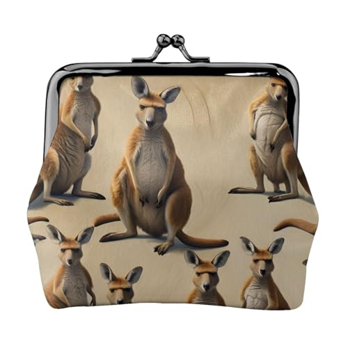 Funny for Kangaroo Zoo Print Fashion Forward Women Coin Purse Cute Mini Zipper Wallet with Kiss Lock Waterproof von VPPUR