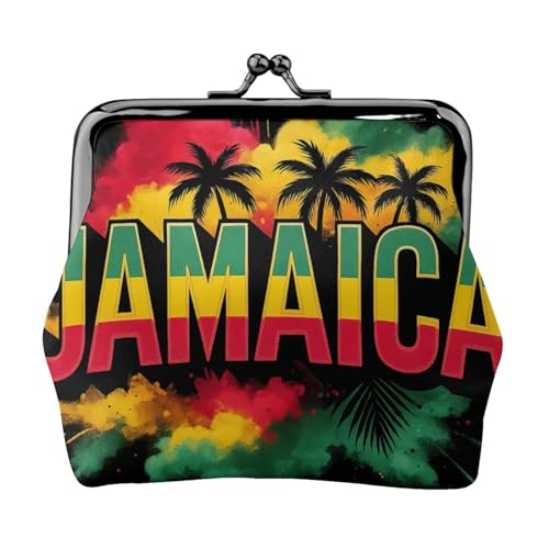 Jamaica Colorf Print Fashion Forward Damen Münzbörse Niedlich Mini Reißverschluss Geldbörse mit Kussverschluss Wasserdicht von VPPUR