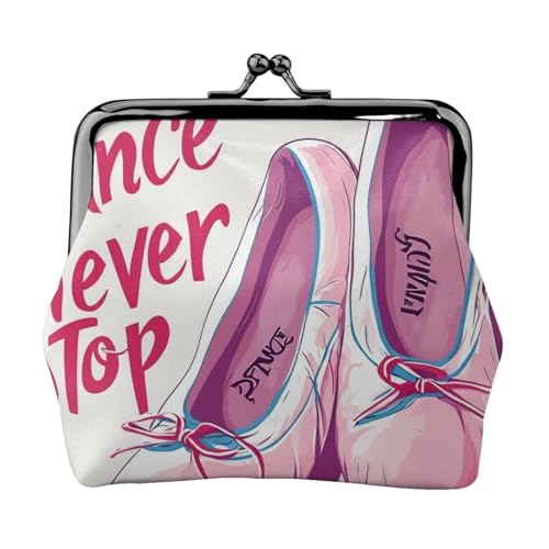 Modische Geldbörse mit Ballett-Aufdruck für Damen, mit wasserdichtem Kussverschluss von VPPUR