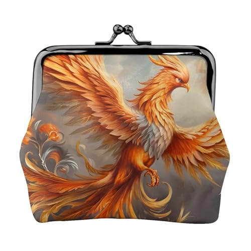 Phoenix Print Fashion Forward Damen Münzbörse Niedlich Mini Reißverschluss Geldbörse mit Kussschloss Wasserdicht von VPPUR