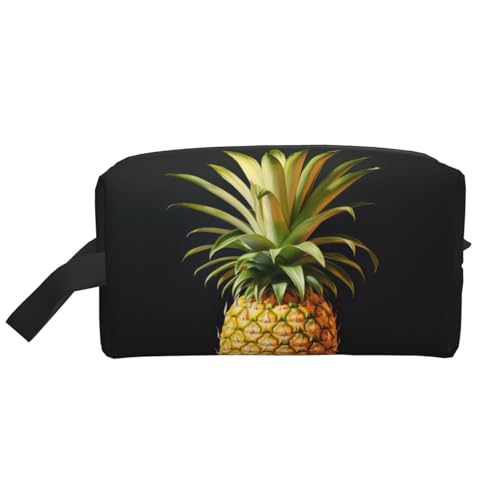 VPPUR Aufbewahrungstasche mit Ananas-Malerei, großes Fassungsvermögen, mit Reißverschluss, Reise-Kosmetik-Organizer für Toilettenartikel, Make-up, Weiss/opulenter Garten, Einheitsgröße von VPPUR