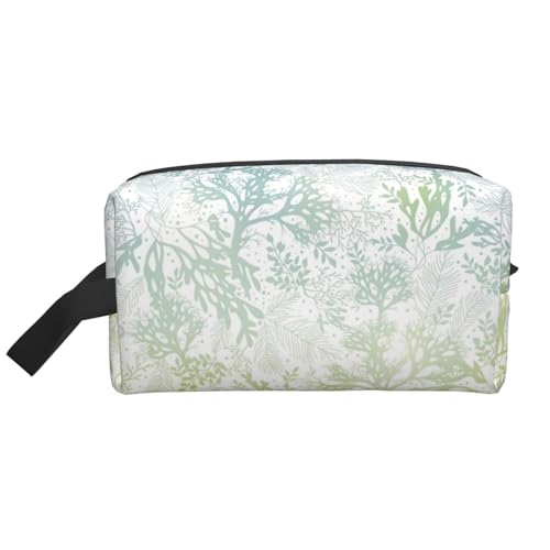 VPPUR Aufbewahrungstasche mit Reißverschluss, großes Fassungsvermögen, Reise-Kosmetik-Organizer für Toilettenartikel, Make-up, Weiss/opulenter Garten, Einheitsgröße von VPPUR