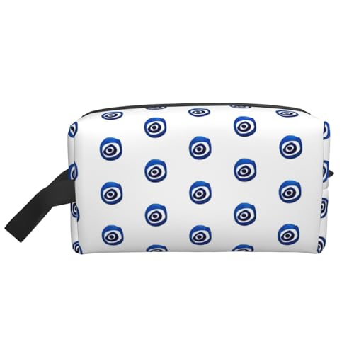 VPPUR Evil Eyes Print Large Capacity Zippered Storage Bag Travel Cosmetic Organizer for Toiletries Makeup, Weiss/opulenter Garten, Einheitsgröße von VPPUR