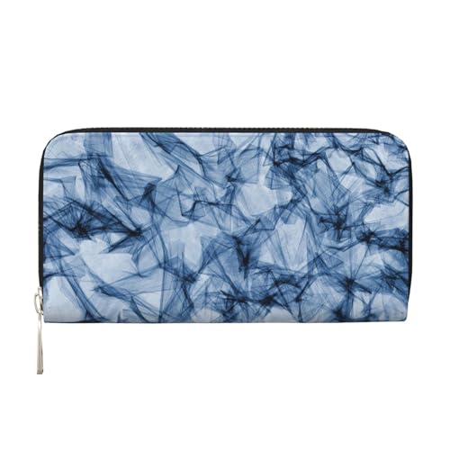 VPPUR Handgefertigte Damengeldbörse mit Marmor-Aufdruck, Dunkelblau, Clutch für Reisen, lässig, trendig, Schwarz, Einheitsgröße, Kunst von VPPUR