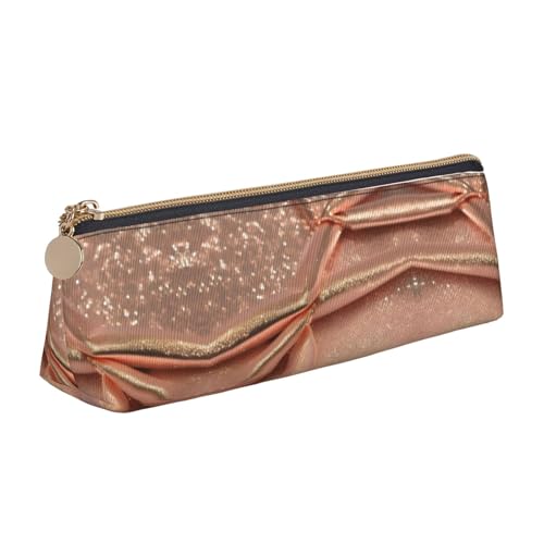 VPPUR Kleines Federmäppchen, dreieckig, mit Stifthalter mit Reißverschluss, für Schreibutensilien, Weiß, One Size von VPPUR