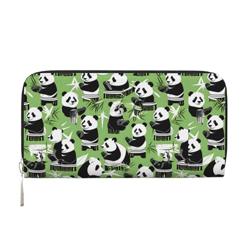 VPPUR Panda-Geldbörse mit Bambus-Druck, handgefertigt, für Damen, Clutch, für Reisen, lässig, trendig, Schwarz, Einheitsgröße, Kunst VPPUR Panda-Geldbörse mit Bambus-Druck, handgefertigt, für Damen, Clutch, für Reisen, lässig, trendig, Schwarz, Einheitsgröße, Kunst von VPPUR
