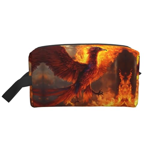 VPPUR Phoenix Print Große Kapazität Reißverschluss Aufbewahrungstasche Reise Kosmetik Organizer für Toilettenartikel Make-up, Weiss/opulenter Garten, Einheitsgröße von VPPUR