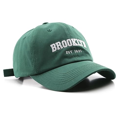 VPTMRP Brooklyn Cap Atmungsaktive Baumwolle Baseball Cap für Damen und Herren, Grün , M-L von VPTMRP