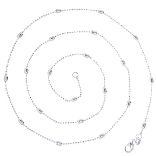 VPbao 2-teiliges Halsketten-Set mit Kugeln, 925er Sterlingsilber, versilbert, zufällige Auswahl, Silber: 71 cm, 28"(71cm) von VPbao