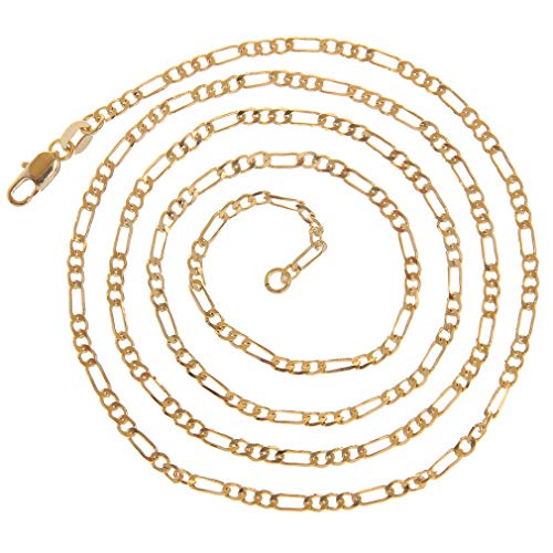 VPbao Figaroketten-Set, vergoldet, 2 Stück, Schmuck-Stil, zufällige Auswahl, Gold, 40 cm, 16"(40cm) von VPbao