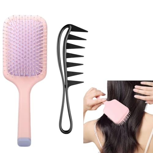 Bounce Brush, 2 Stück Styling Brush, sanft zu nassem Haar, zweistufige Zähne und bequemer Griff, Für Women Definieren Formen und Entwirren Locken Mühelos, reduziert Knoten und Haarbruch von VQEOEOT