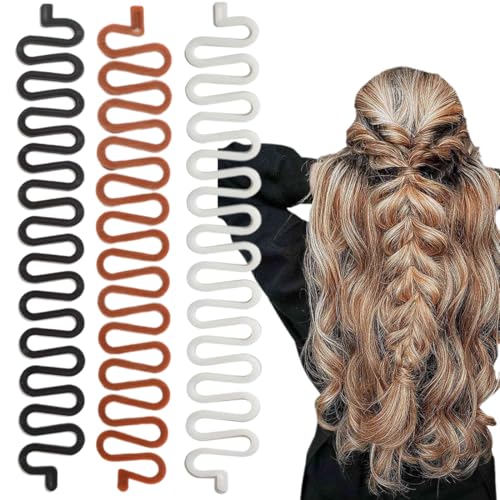 Haarstrickwerkzeug, 3 Stücke Mode French Hair Styling Clip Twist Braid Haarstrickwerkzeug, Twist DIY Haarschmuck, für Mädchen und Damen Sticky Fishbone DIY Haarschmuck Haarstrickwerkzeug, 3 Stücke Mode French Hair Styling Clip Twist Braid Haarstrickwerkzeug, Twist DIY Haarschmuck, für Mädchen und Damen Sticky Fishbone DIY Haarschmuck von VQEOEOT