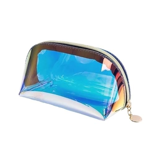 Farbe Transparent Kosmetik Tasche PVC Kulturbeutel Make-Up Tasche Organizer Weibliche Mädchen wasserdichte Zipper Make-Up Schönheit Fall (Color : S) von VRILU