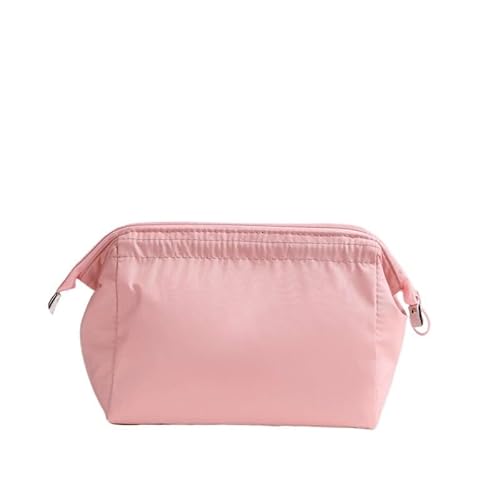 Frauen Zipper Kosmetik Tasche Einfarbig Weibliche Make-Up Tasche Reise Kulturbeutel Schönheit Make-Up Taschen Organizer Reise (Color : Pink) von VRILU