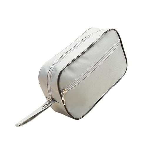 Männer Reise Make-Up Taschen Oxford Tuch Reißverschluss Kosmetiktasche Reise Kulturbeutel Kosmetik Organizer Aufbewahrungstasche Große Kapazität (Color : White) von VRILU