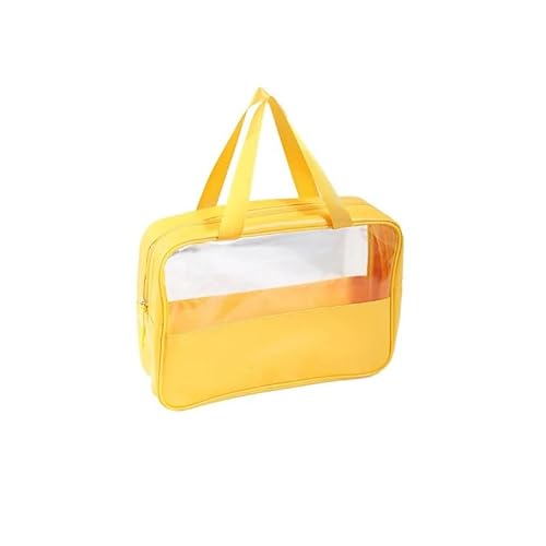 Quadratischer Make-up-Organizer, Aufbewahrungstasche for Damen, großes Toilettenset, Reise-Kulturbeutel, Organizer, Kosmetiktasche for Damen (Color : Yellow, Size : M 1PC) von VRILU