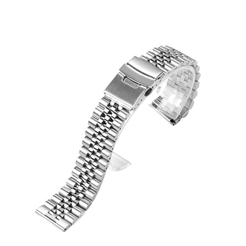 VRKRTVBLB Edelstahl-Metall-Uhrenarmband, 18 mm, 19 mm, 20 mm, 21 mm, 22 mm, 23 mm, 24 mm, Unisex-Uhrenarmband(21mm) von VRKRTVBLB