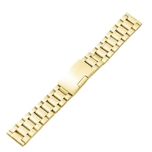 VRKRTVBLB Uhrenarmband aus Edelstahl, 14–26 mm, Armband aus massivem Metall, Zubehör for Männer und Frauen(Gold,22mm) von VRKRTVBLB