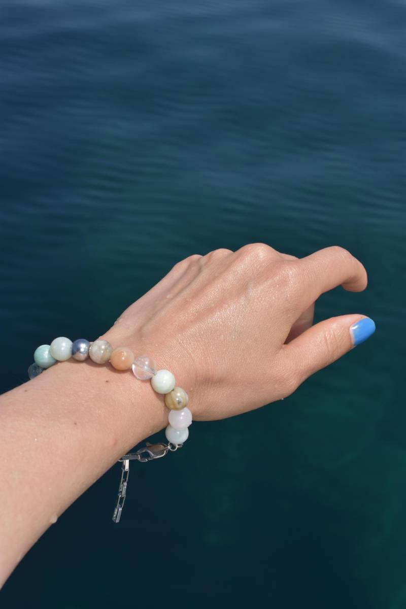 Bubble Bracelet With Gemstone - Perlenarmband Aus Edelsteinen Balance | Vrnq von VRNQ