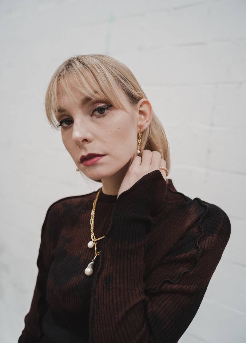 Chain Earrings With Freshwater Pearls ~ Mala | Vrnq Starry Night von VRNQ