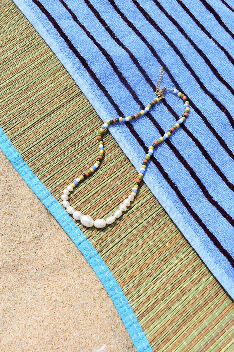 Necklace With Colorful Pearls & Freshwater - Bunte Halskette Mit Süßwasserperlen, Perlenkette | Vrnq von VRNQ