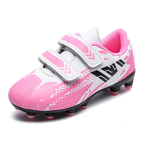 VRPKee Fußballschuhe für Jungen und Mädchen Hallen Fussballschuhe Kinder Unisex Atmungsaktive Football Trainingsschuhe Low Top Leicht Klettverschluss rutschfest Schuhe Rosa 37 VRPKee Fußballschuhe für Jungen und Mädchen Hallen Fussballschuhe Kinder Unisex Atmungsaktive Football Trainingsschuhe Low Top Leicht Klettverschluss rutschfest Schuhe Rosa 37 von VRPKee