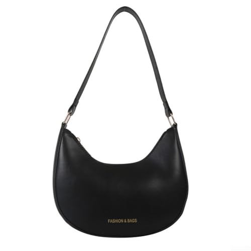 Fashion Forward Damen-Schultertasche, großes Fassungsvermögen, erfüllt Stilanforderungen, Schwarz von VRTYVEYBB