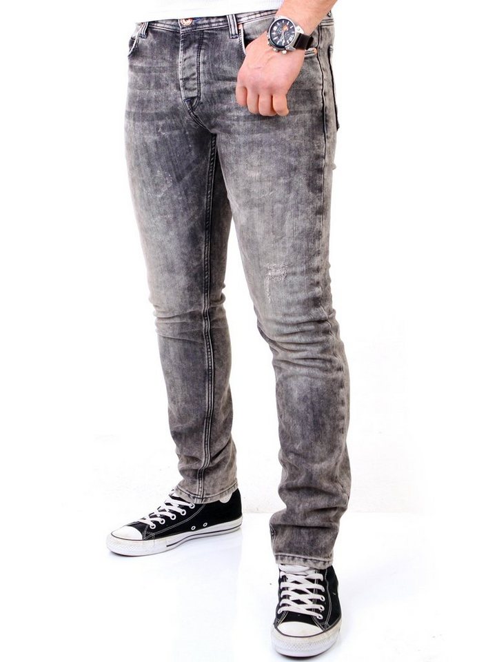 VSCT Stretch-Jeans VSCT Herren Jeans Anthony Slim Fit 5-Pocket Hose Männer-Hose Jeans Slim Fit von VSCT