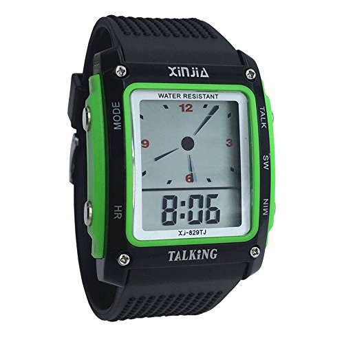 VSONE Digitale Sprechende Uhr mit Ton auf Italienisch mit Wecker und Stundenbericht für Kinder und unbemerkte Kinder (829TI-G_ VSONE Digitale Sprechende Uhr mit Ton auf Italienisch mit Wecker und Stundenbericht für Kinder und unbemerkte Kinder (829TI-G_ von VSONE