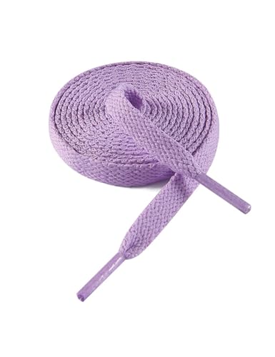 VSUDO 100 cm Länge Helle Lila Flach Sneaker Schnürsenkel, 8mm Lila Turnschuhe Schuhband, Light Purple Sneaker Shoelace, Ersatz Sportschuhe Schnürsenkel für Frauen oder Männer (1 Paar-Helle Lila-100cm) von VSUDO