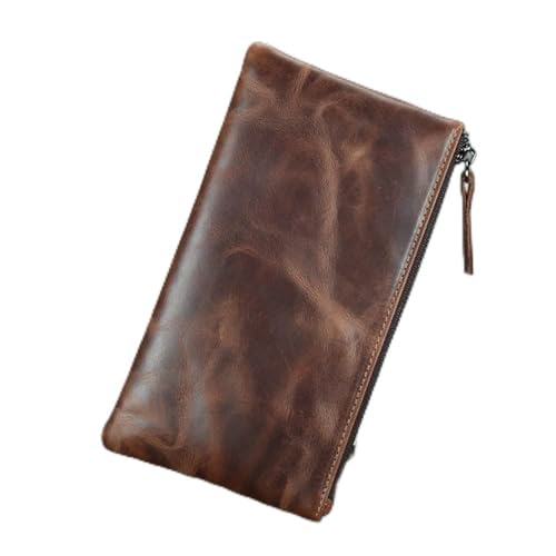 VSULZVNU 1 Stück handgefertigte lässige Herren-Geldbörse, lange Clutch mit großem Fassungsvermögen, schlanke Brieftasche, Kartenhalter (Farbe: G, Größe: 19 x 1 x 10 cm) von VSULZVNU