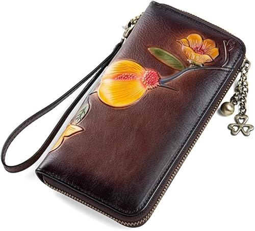 VSULZVNU Damen-Geldbörse, lässig, lang, Clutch, Geldbörse, geprägte Reißverschlusstasche (Farbe: B, Größe: 19 x 2 x 10 m), B, 19*2*10m von VSULZVNU