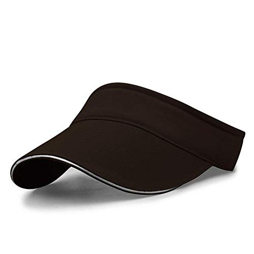 VSUSN Unisex Visor Cap Sonnenhut Einstellbar Sommerhut mit Klettverschluss für Damen und Herren, Kaffee von VSUSN