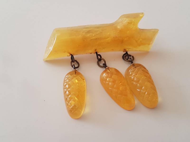 Vintage Bernstein Brosche, Alte Gelbe Accessoire Für Frauen, Geschenk Sie, Brosche von VSVintageGoods