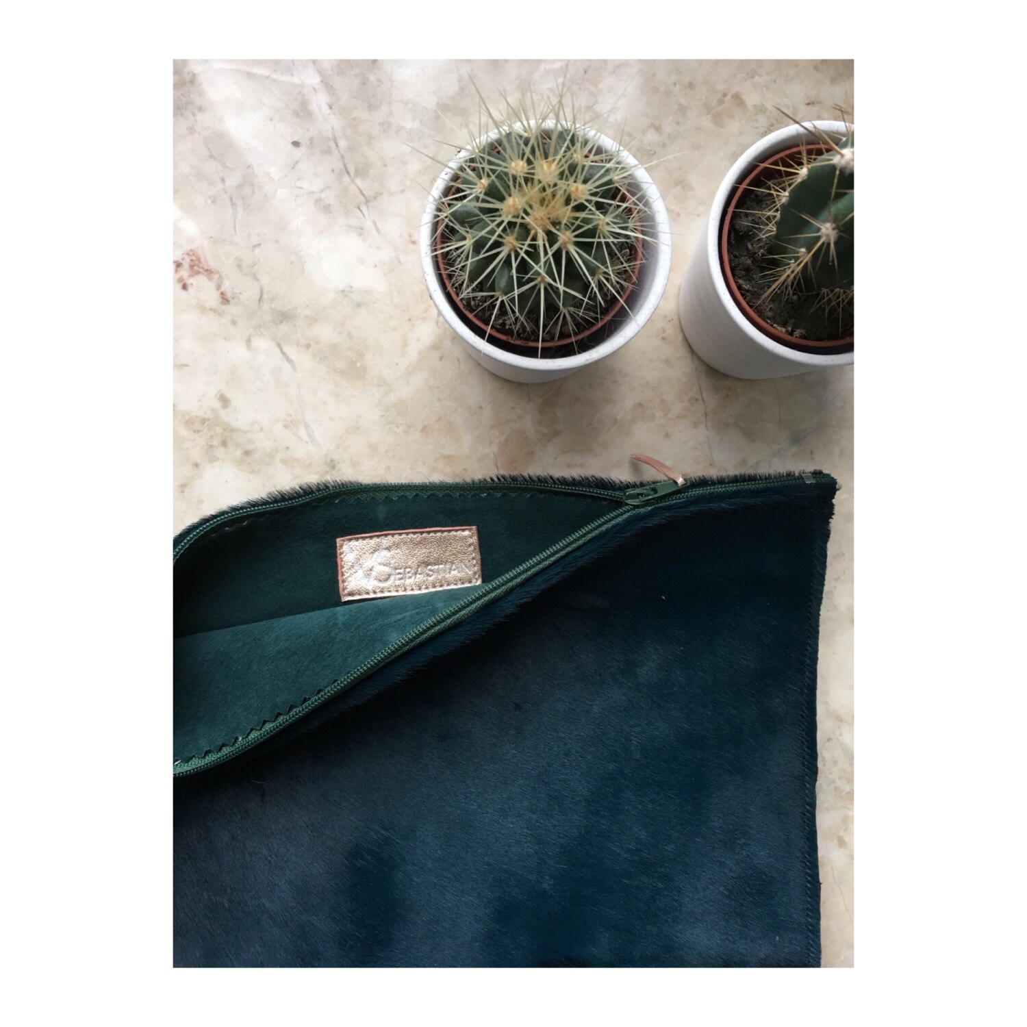 Pony-Haar-Leder-Clutch von VSebastianLondon