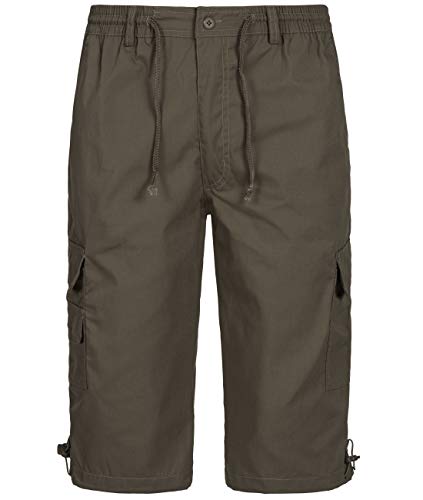 VT-Fashion Herren Cargo Shorts mit Dehnbund - mehrere Farben ID505, Größe:3XL;Farbe:Dunkelgrau von VT-Fashion