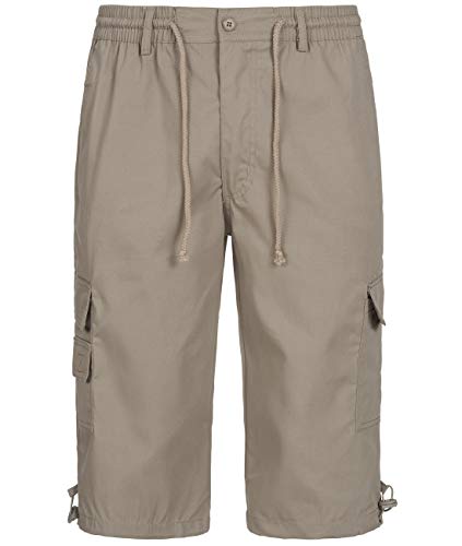 VT-Fashion Herren Cargo Shorts mit Dehnbund - mehrere Farben ID505, Größe:3XL;Farbe:Hellgrau von VT-Fashion