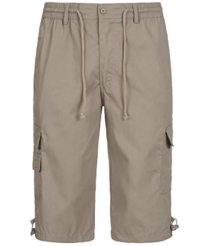 VT-Fashion Herren Cargo Shorts mit Dehnbund - mehrere Farben ID505, Größe:L;Farbe:Hellgrau von VT-Fashion