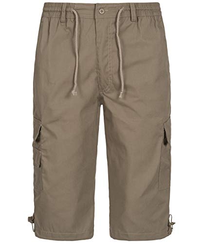 VT-Fashion Herren Cargo Shorts mit Dehnbund - mehrere Farben ID505, Größe:L;Farbe:Khaki von VT-Fashion