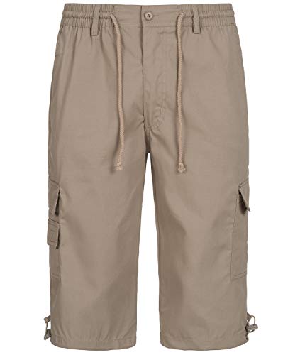 VT-Fashion Herren Cargo Shorts mit Dehnbund - mehrere Farben ID505, Größe:3XL;Farbe:Beige von VT-Fashion