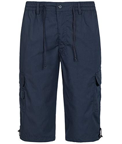 VT-Fashion Herren Cargo Shorts mit Dehnbund - mehrere Farben ID505, Größe:3XL;Farbe:Dunkelblau von VT-Fashion