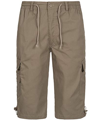 VT-Fashion Herren Cargo Shorts mit Dehnbund - mehrere Farben ID505, Größe:3XL;Farbe:Khaki von VT-Fashion