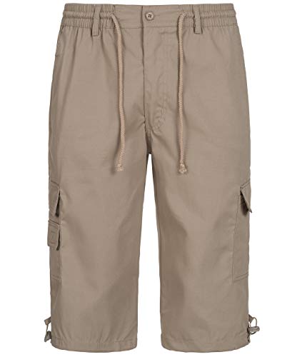 VT-Fashion Herren Cargo Shorts mit Dehnbund - mehrere Farben ID505, Größe:L;Farbe:Beige von VT-Fashion