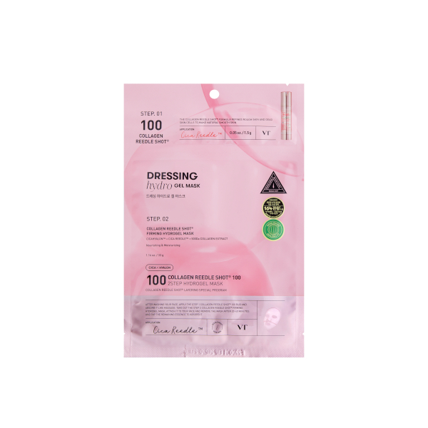 VT - 100 2Step Hydrogel Mask - 1stück - 100 Collagen Reedle Shot von VT