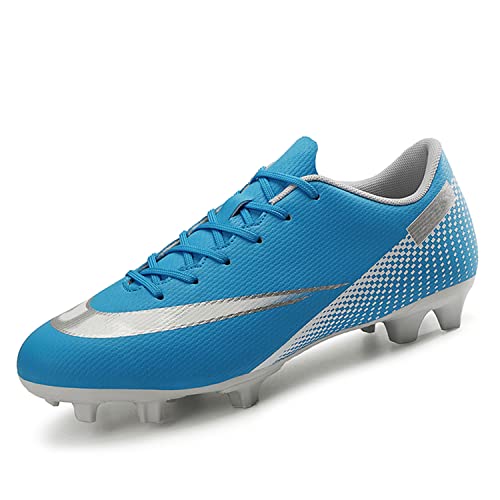 VTASQ Fußballschuhe Herren Stollen Spikes Cleats Jugendliche Erwachsene Trainingsschuhe Professionelle Outdoor Sport Football Schuhe Blau 35 EU von VTASQ