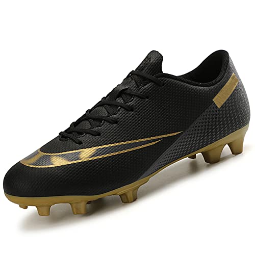 VTASQ Fußballschuhe Herren Stollen Spikes Cleats Jugendliche Erwachsene Trainingsschuhe Professionelle Outdoor Sport Football Schuhe Nero 38 EU von VTASQ