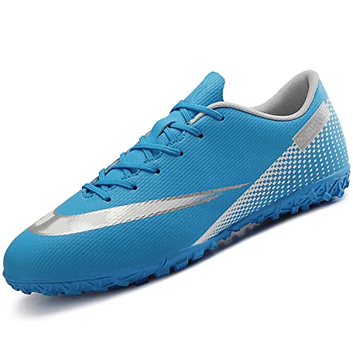 VTASQ Fussballschuhe Kinder Fußballschuhe Jungen Low Top Professional Athletics Trainingsschuhe Outdoor Sportschueh Teens Football Schuhe für Unisex-Kinder Blau 38EU von VTASQ