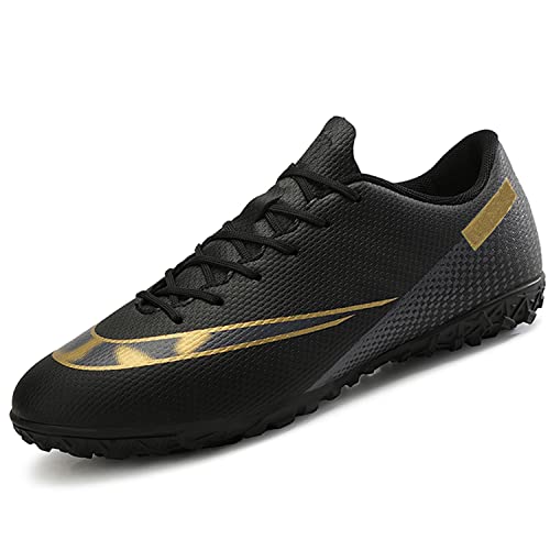 VTASQ Fussballschuhe Kinder Fußballschuhe Jungen Low Top Professional Athletics Trainingsschuhe Outdoor Sportschueh Teens Football Schuhe für Unisex-Kinder Schwarz 32EU von VTASQ