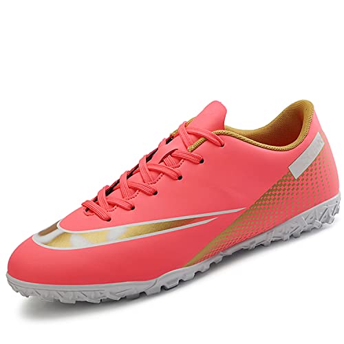 VTASQ Fussballschuhe Kinder Fußballschuhe Jungen Low Top Professional Athletics Trainingsschuhe Outdoor Sportschueh Teens Football Schuhe für Unisex-Kinder Rosa 36EU von VTASQ